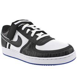 Male Vandal Low Leather Upper Fashion Trainers in Black and White