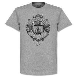 Nike Man Utd Grey Authentic T-Shirt 2013 2014