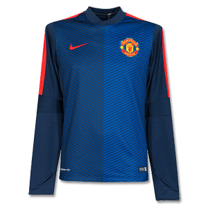 Man Utd Thermal Training Top - Navy/Royal 2014