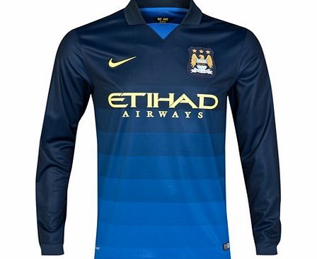Nike Manchester City Away Shirt 2014/15 - Long Sleeve