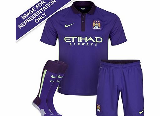 Nike Manchester City Cup Away Kit 2014/15 - Little