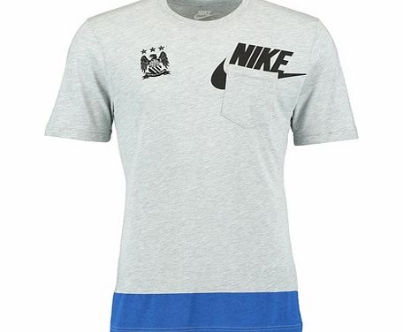 Nike Manchester City Futura Tech T-Shirt Dk Grey