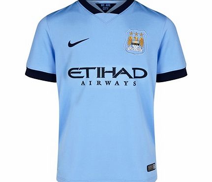 Nike Manchester City Home Shirt 2014/15 - Kids Sky