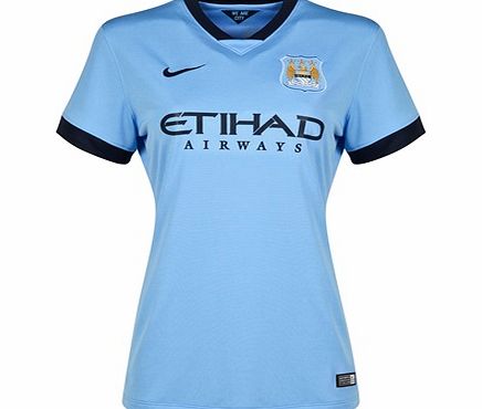 Manchester City Home Shirt 2014/15 - Womens Sky