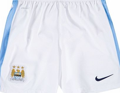 Nike Manchester City Home Shorts 2015/16 - Kids White