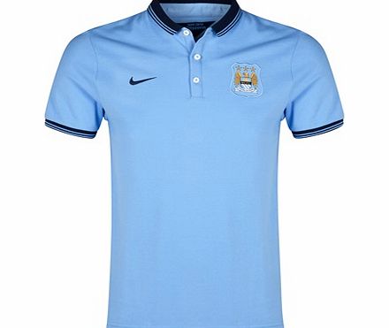 Nike Manchester City League Authentic Polo Blue