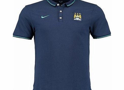 Manchester City League Authentic Polo Navy