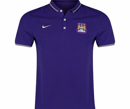 Nike Manchester City League Authentic Polo Purple