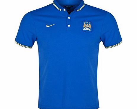 Manchester City League Authentic Polo Royal Blue
