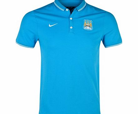 Manchester City League Authentic Polo Sky Blue