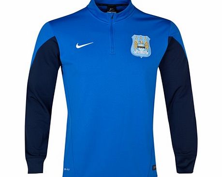 Nike Manchester City Squad Midlayer Top Royal Blue