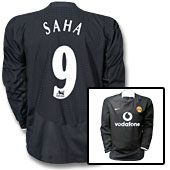 Nike Manchester United Away L/S 2003/05 - with Saha 9 printing.