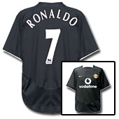 Manchester United Away Shirt 2003/05 - with Ronaldo 7 printing.
