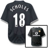 Nike Manchester United Away Shirt 2003/05 - with Scholes 18 printing.