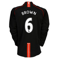 Manchester United Away Shirt 2007/08 with Brown