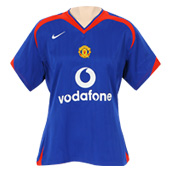 Manchester United Away Womens Shirt - 2005/07 with Ronaldo 7 printing.