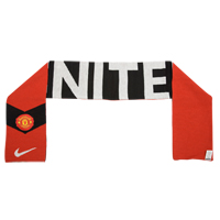Manchester United Club Scarf - Black/Red.