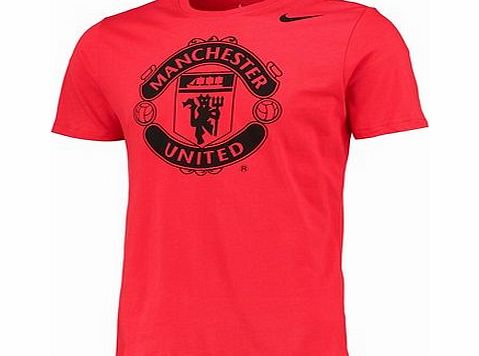 Nike Manchester United Core Crest T-Shirt Red