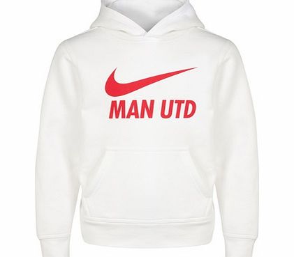 Manchester United Core Hoody - Kids-White