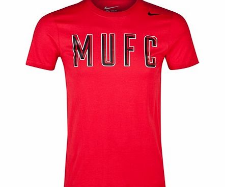 Nike Manchester United Core Plus T-Shirt-Red Red