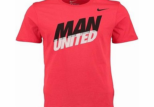 Nike Manchester United Core Type T-Shirt Kids Red