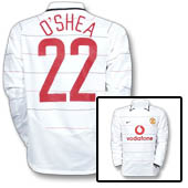 Nike Manchester United European Shirt Long Sleeve 2003/05 - with OShea 22 printing.