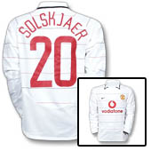 Nike Manchester United European Shirt Long Sleeve 2003/05 - with Solskjaer 20 printing.