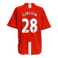 Nike Manchester United Home Shirt 2007/09 with Gibson