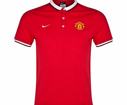 Nike Manchester United League Authentic Polo-Red