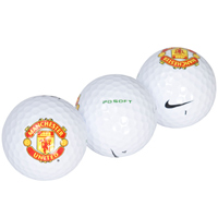 Nike Manchester United Nike PD 5 Golf Balls pack of 3.