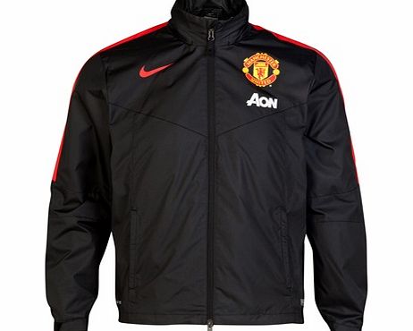Nike Manchester United Squad Rain Jacket-Black