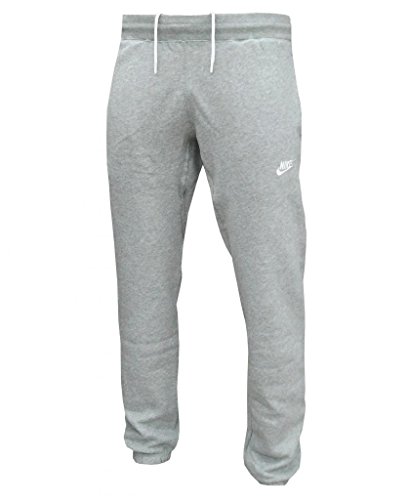 Mens Fleece Training Joggers Jogging Pants Tracksuit Bottoms grey / white embroidered logo X-Large
