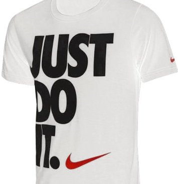 Nike Mens Just Do It White T-shirt Size S