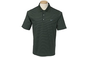 Nike Mens Tiger Woods Dri-Fit Mini Stripe Polo