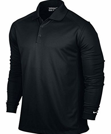 Nike Mens Victory Long Sleeve Polo Shirt 2013 Black/White Mens L Black/White Mens L