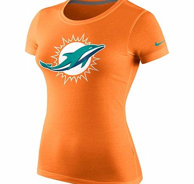 Nike Miami Dolphins Logo Crew T-Shirt - Womens