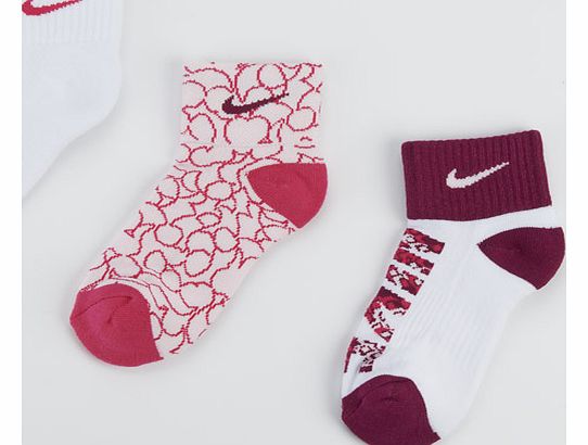 Nike Pack Of Three Girls Graphic Socks
