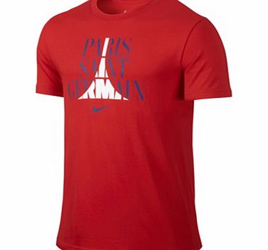Nike Paris Saint-Germain Core Plus T-Shirt Red