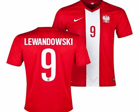 Nike Poland Away Shirt 2014/15 Red with Lewandowski 9
