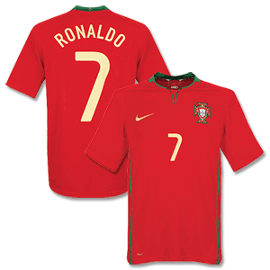 Portugal Home Ronaldo Boys Shirt 2008 2009 (Fan