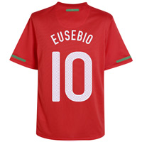 Portugal Home Shirt 2010/12 with Eusebio 10
