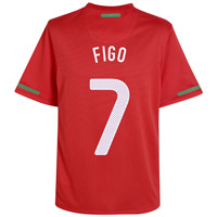 Nike Portugal Home Shirt 2010/12 with Figo 7 printing.