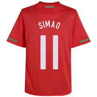 Portugal Home Shirt 2010/12 with Simao 11