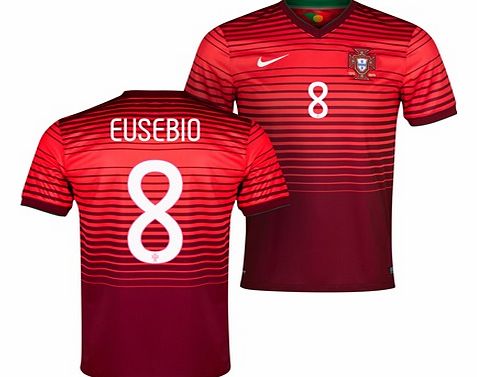 Nike Portugal Home Shirt 2013/15 Red with Eusebio 8
