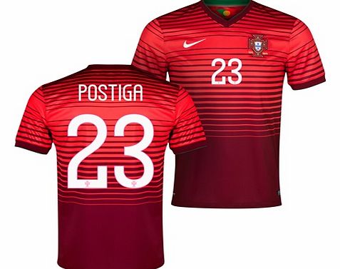 Nike Portugal Home Shirt 2013/15 Red with Postiga 23