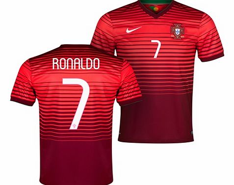Nike Portugal Home Shirt 2013/15 Red with Ronaldo 7