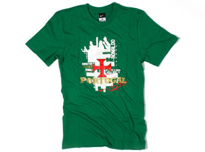 Portugal Ronaldo Hero Football T-Shirt Pine Green.