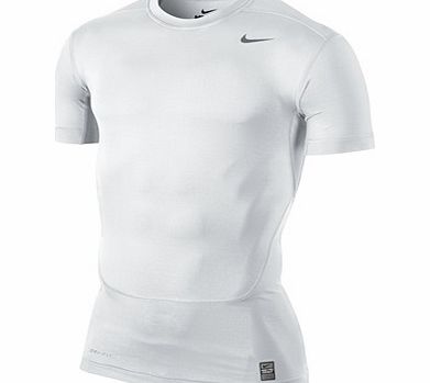 Nike Pro Combat Core Base Layer Top White