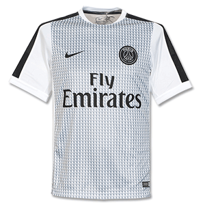 Nike PSG Pre-Match Top - White/Grey 2014 2015