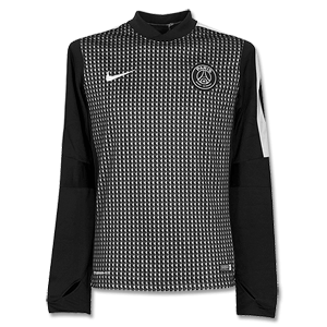 Nike PSG Thermal Training Top - Black/Silver 2014 2015